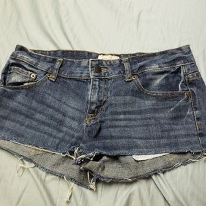 Aeropostale dark denim distressed shorts